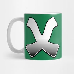 Letter X - White / Grey fade Mug